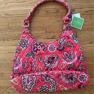 Vera Bradley Large Hobo Shoulder Bag in Call Me Coral.